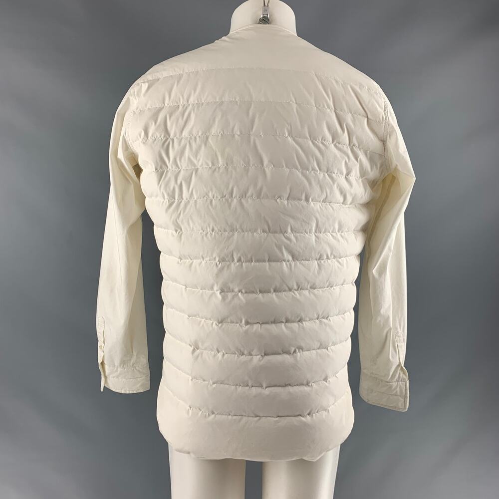 Sasquatchfabrix Size Xl Off White Quilted Cotton Blend Jacket View 3